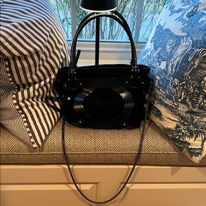 Salvatore Ferragamo Black Shoulder Bag with style chain attached❤️